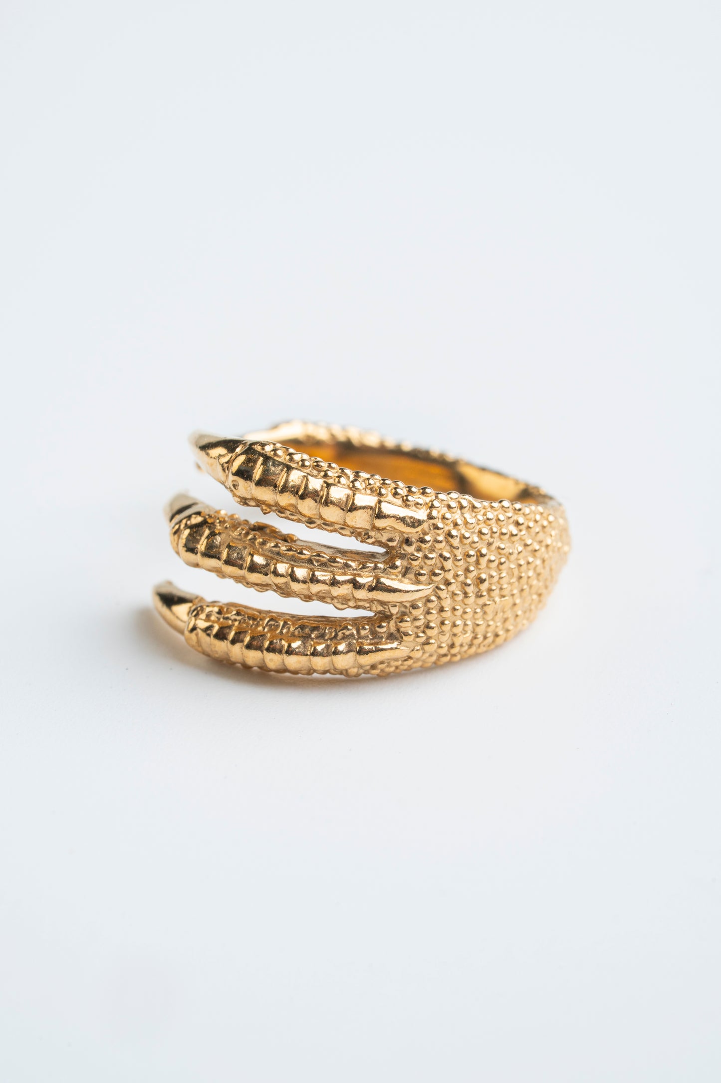 Anillo Garra de Pájaro: La sujeción dorada de la libertad.
