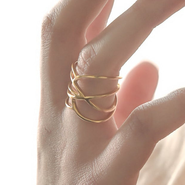 ANILLO ALA DE MARIPOSA ORO: El Susurro Dorado de la Metamorfosis