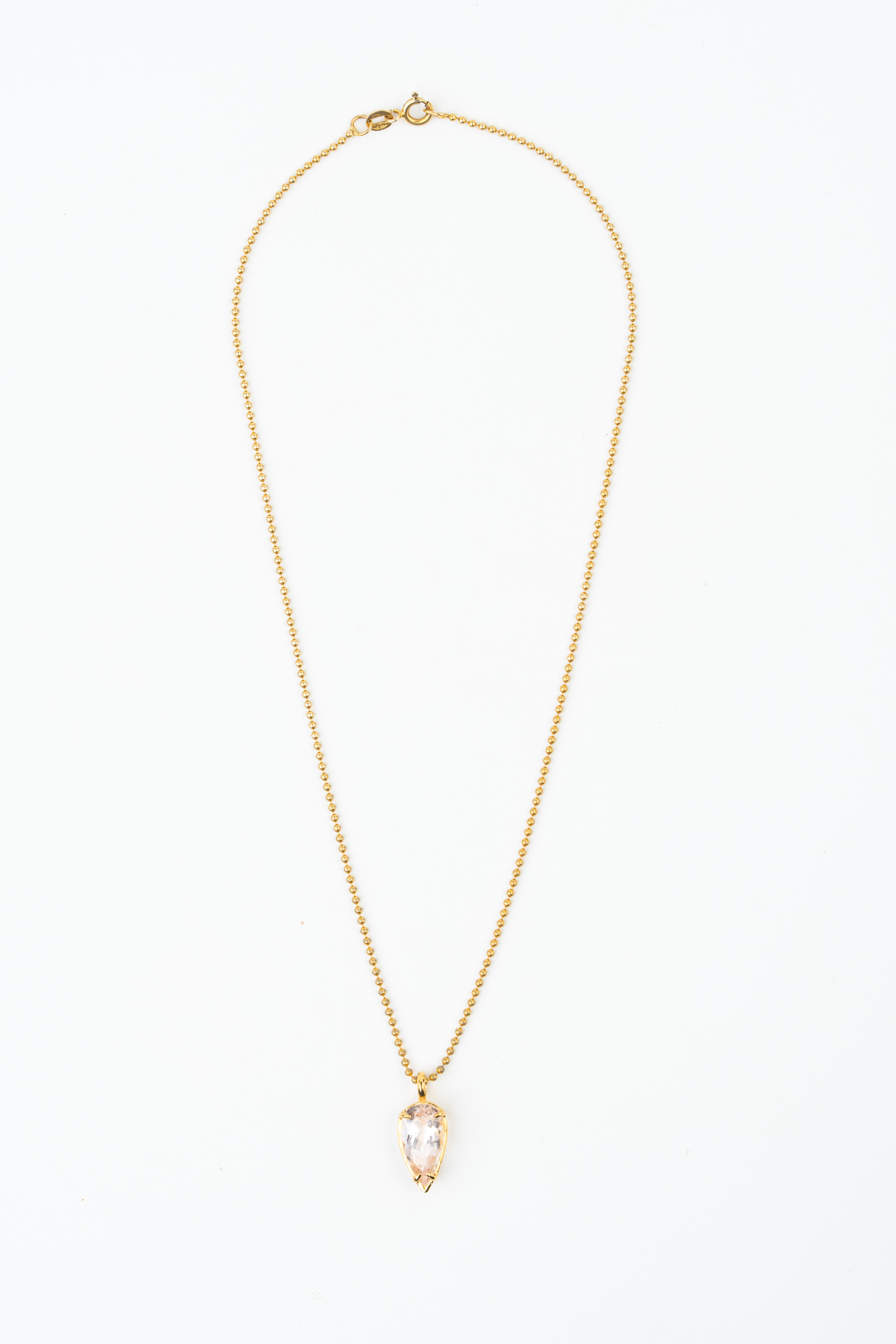 COLLAR GOTA DE MORGANITA NATURAL