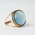 ANILLO AGUA MARINA MINIMALISTA: El Santuario de la Calma Infinita