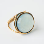 ANILLO AGUA MARINA MINIMALISTA: El Santuario de la Calma Infinita