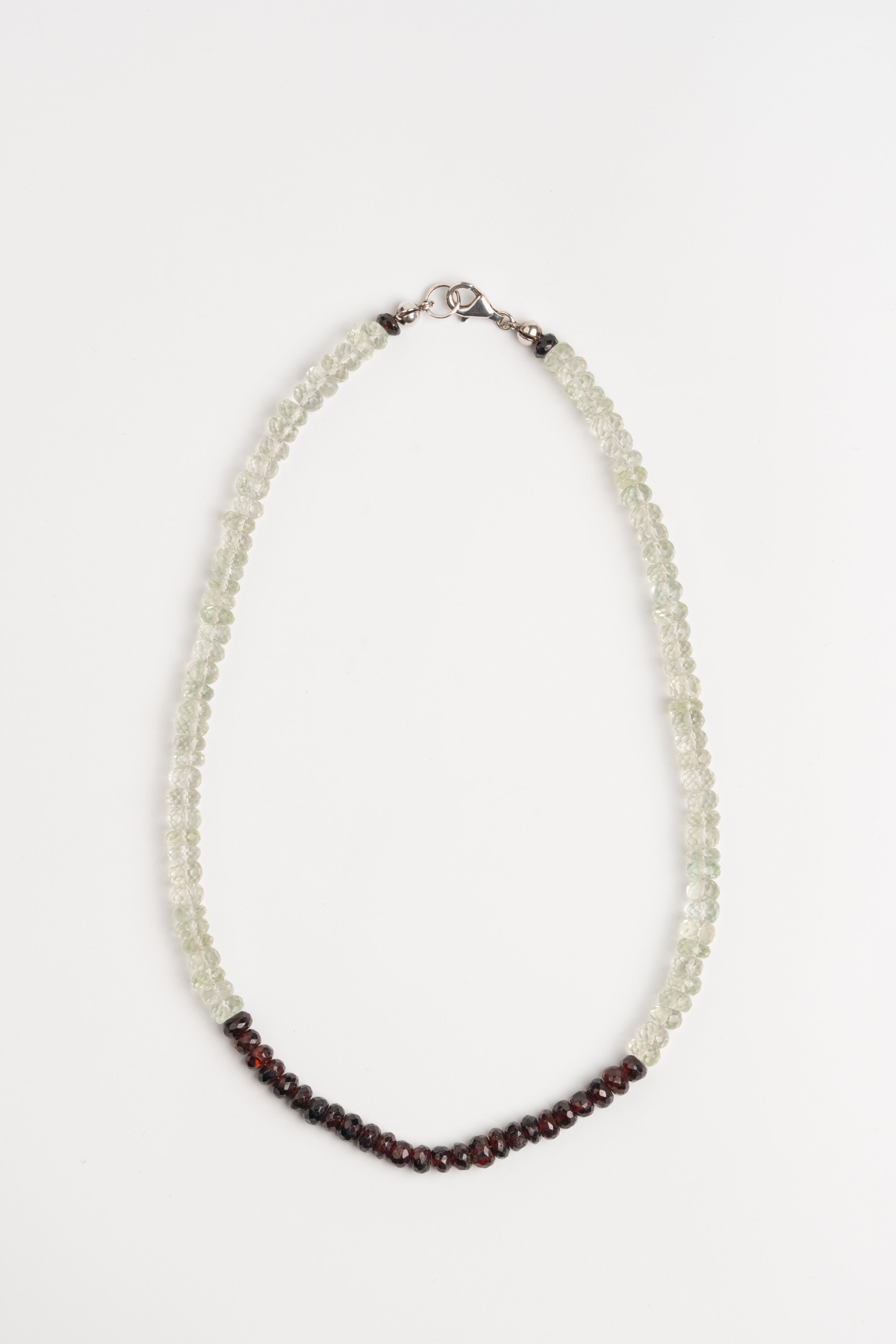 COLLAR AMATISTA MENTA CON GRANATE