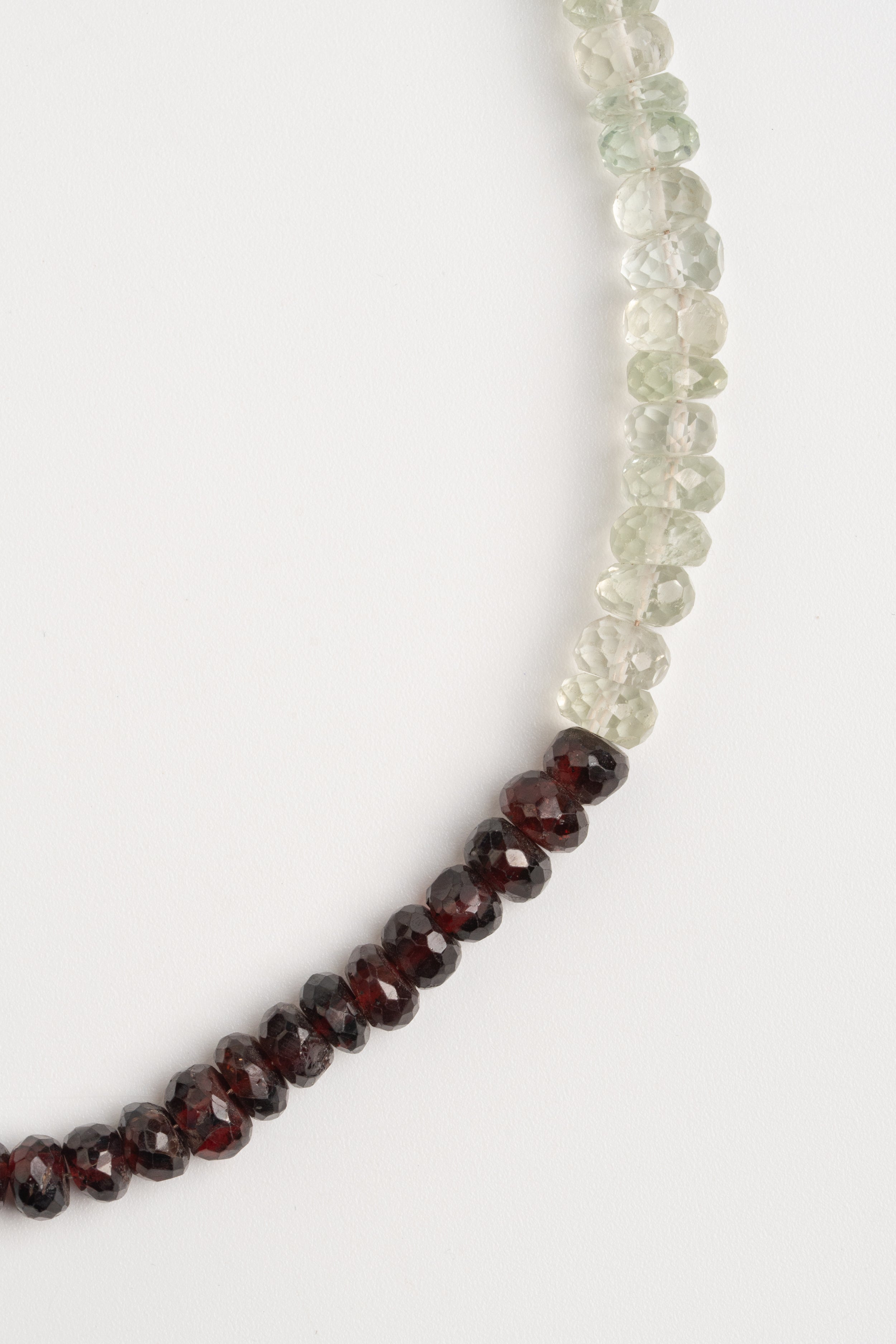 COLLAR AMATISTA MENTA CON GRANATE