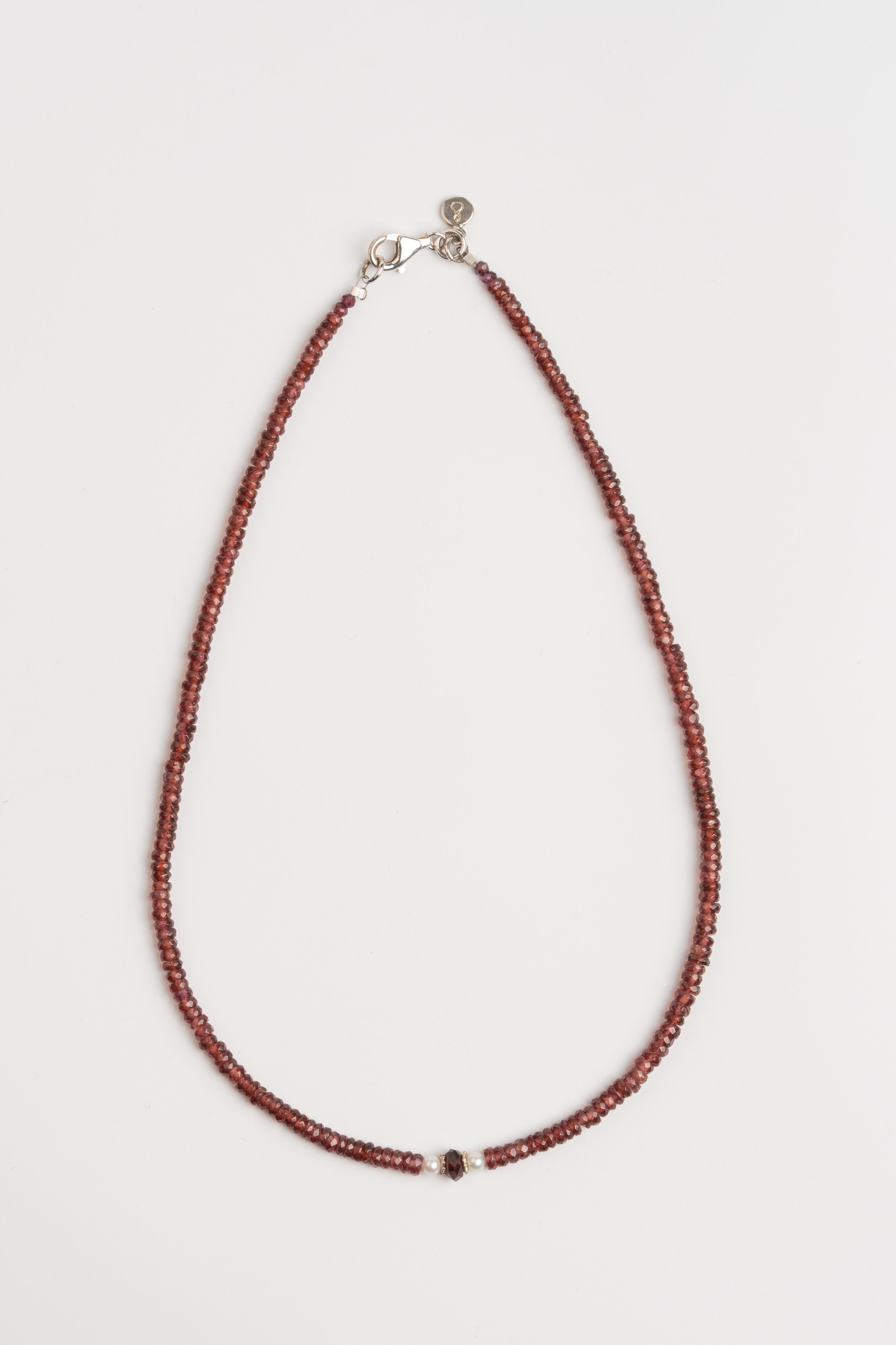 COLLAR GRANATE FACETADO