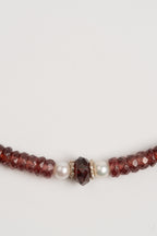 COLLAR GRANATE FACETADO