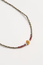 COLLAR PIRITA CON GRANATE