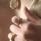 ANILLO CONFETTI AMETRINO: El Abrazo Místico del Alba