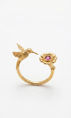 ANILLO COLIBRÍ EN FLOR: El Instante Eterno de la Naturaleza