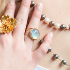 ANILLO AGUA MARINA MINIMALISTA: El Santuario de la Calma Infinita