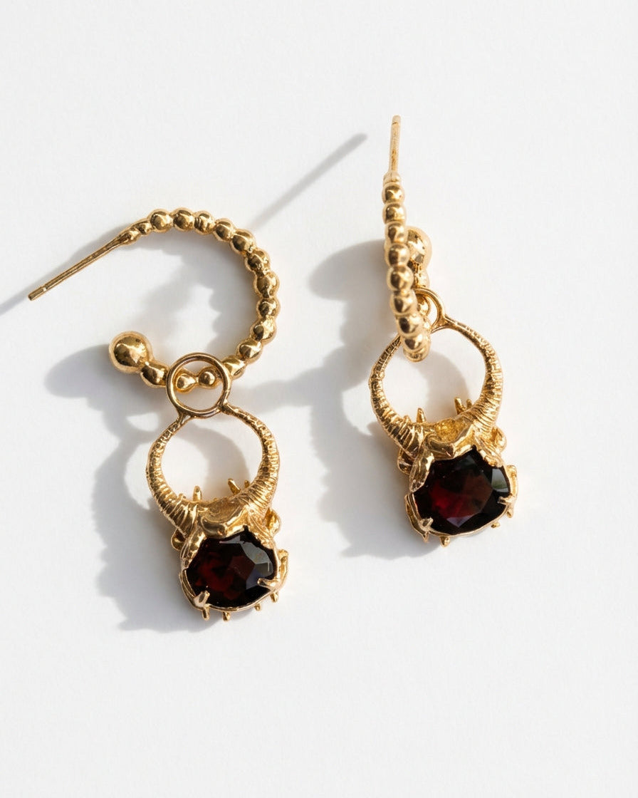 ARETES ESCARABAJO TORO