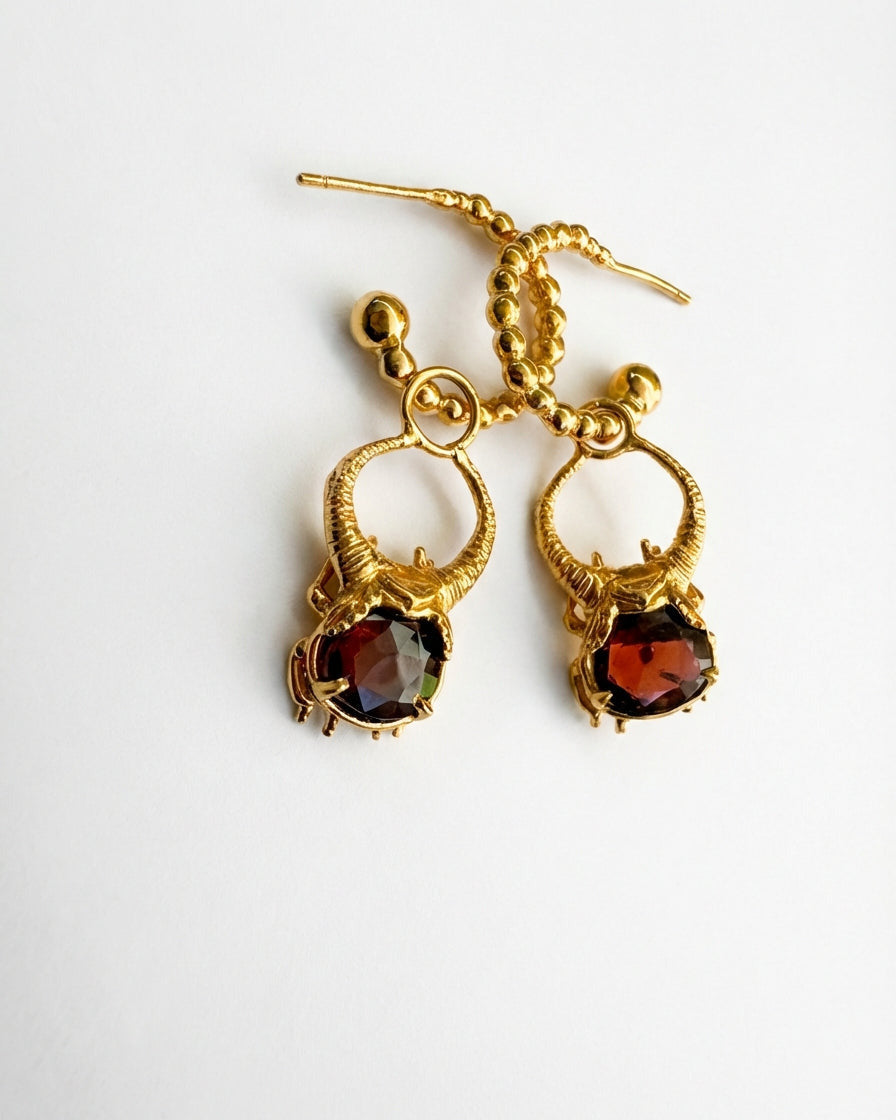 ARETES ESCARABAJO TORO