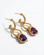 ARETES ESCARABAJO TORO: Fuerza Ancestral con Tanzanita